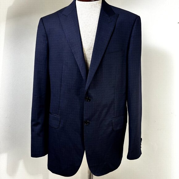 Tino Cosma Men Sport Coat NWOT Blazer 44L Superfine 120's Wool Suit Jacket Peak - Picture 5 of 10